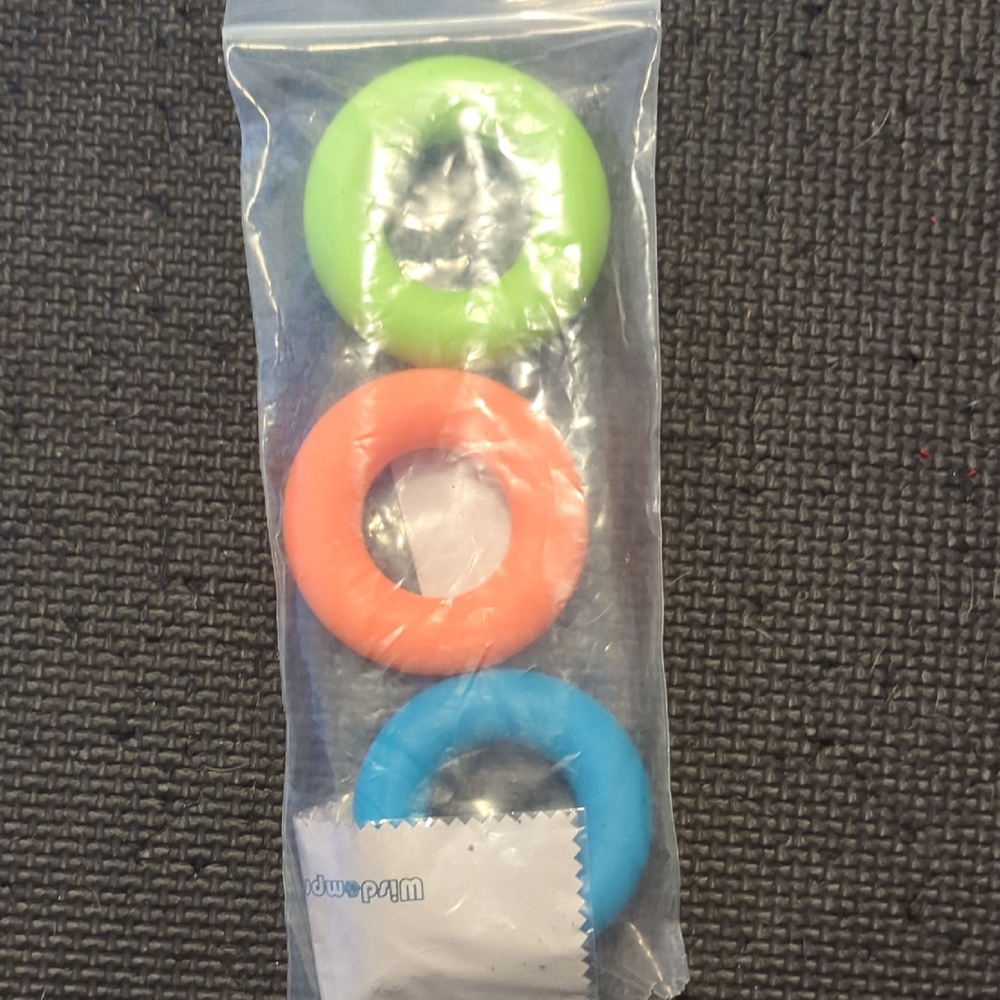 Set of Three Colorful Silicone Rings